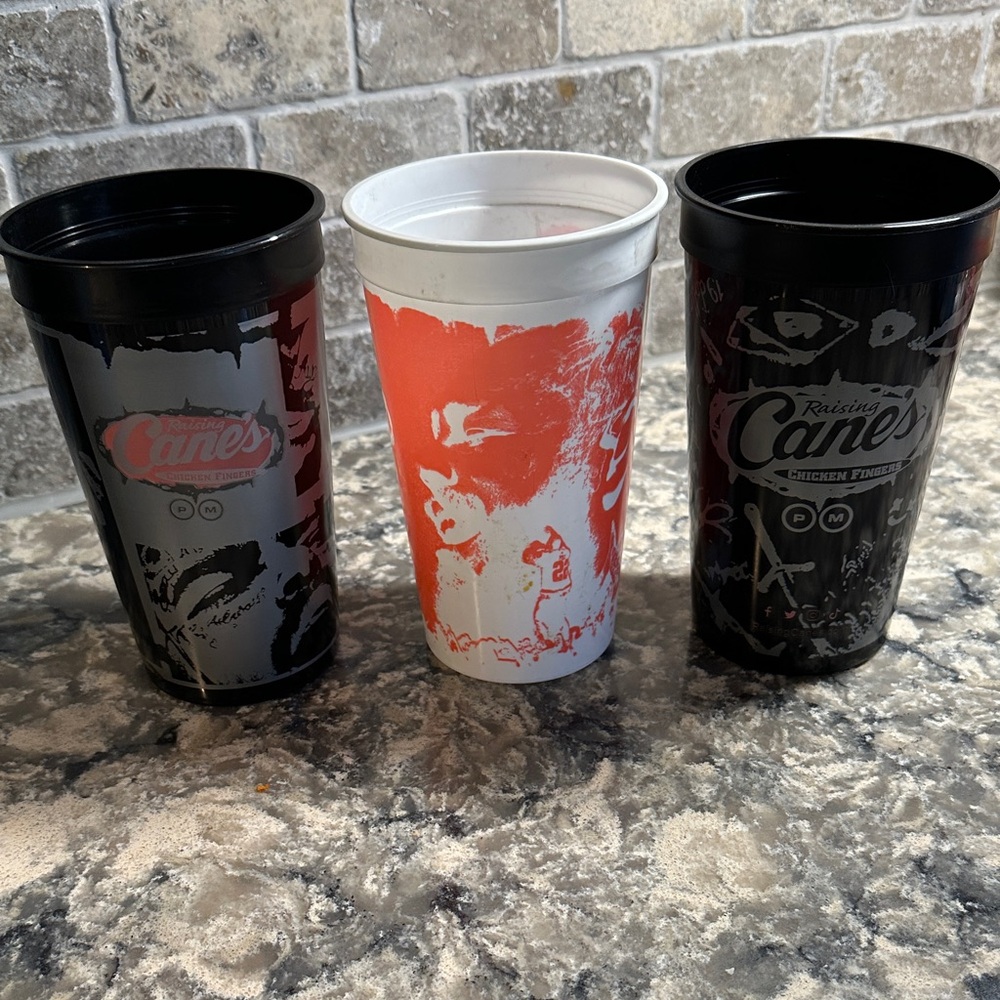 Raising Cane's Black, White, and Red Drinkware Set